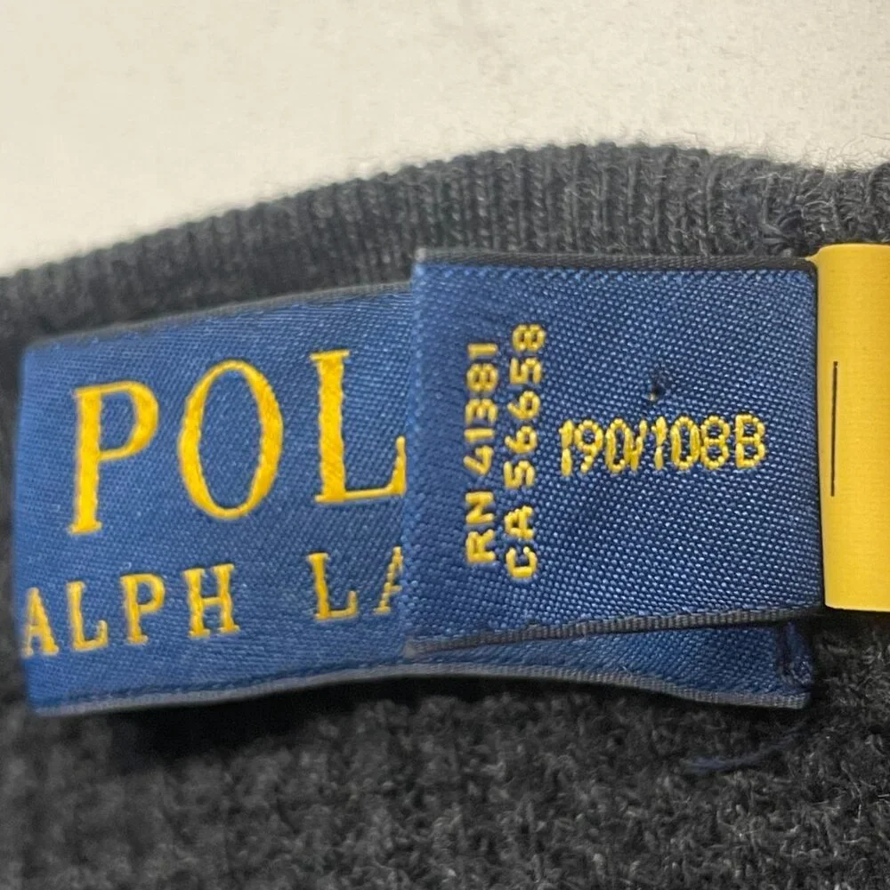 Polo Ralph Lauren Charcoal Gray Waffle Knit Long-Sleeve, Crew Neck Shirt,‎ XXL